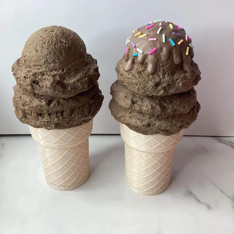 Ice Cream Cone Vanilla Strawberry Chocolate